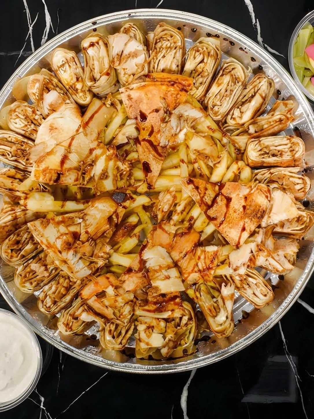 Al Zain halal shawarma family tray takeout meal in London Ontario