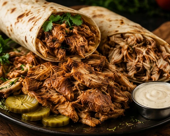 Warm pita bread fresh for shawarma wraps at Al Zain London, Ontario